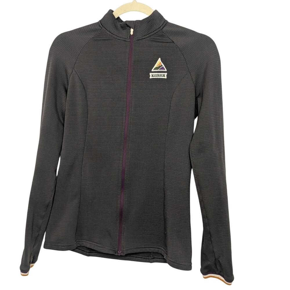 Maloja Newport1-1 24151 Full Zip Gray Athletic Workout Jacket Womens Size Small